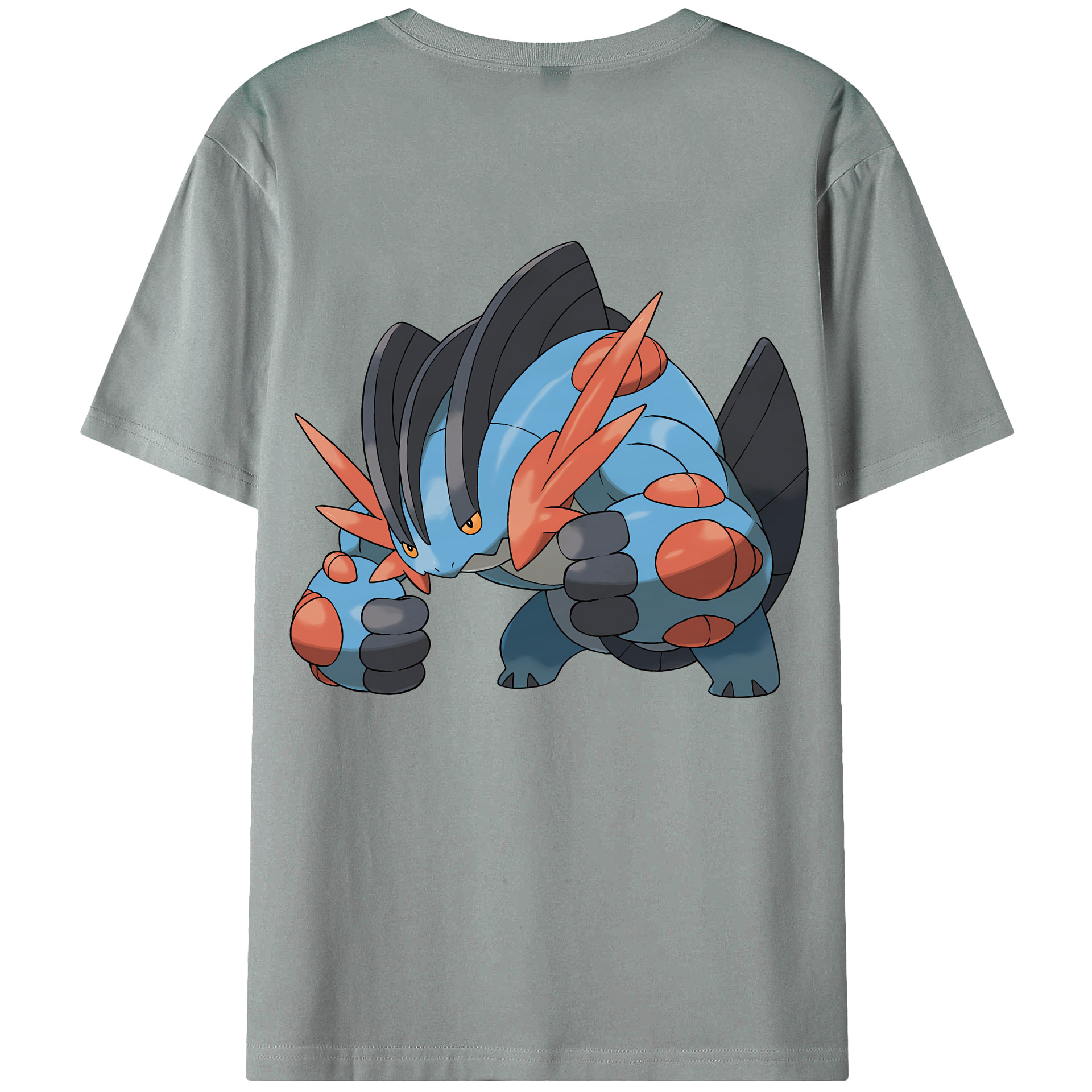 （画像用） ポケットモンスター Pokémon 綿100％ メンズ半袖Tシャツ（バックプリント） 通気性